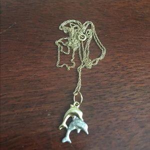 14K Dolphin Necklace